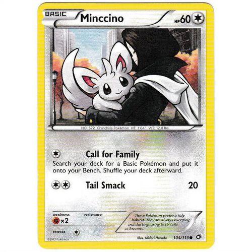 Pokemon B&W Legendary Treasures - #104/113 - Minccino