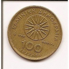 GRIEKENLAND / GREECE 100 DRACHMES 1990