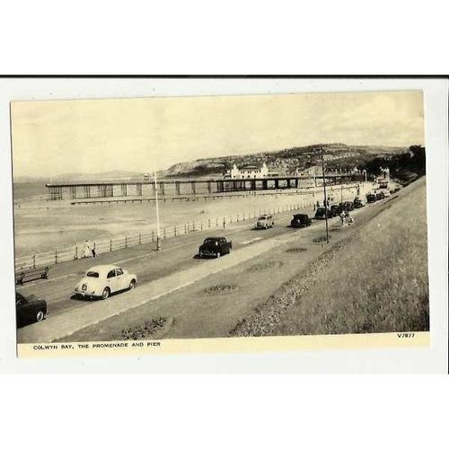 Wales COLWYN BAY Promenade & Pier Postcard by Photochrom (V7877)