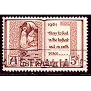 Australia 1961 Christmas 5d Used Stamp.