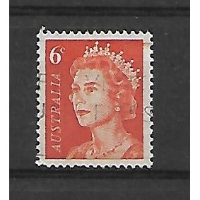 Australia.SG387a 6c Queen Elizabeth II (Orange).Fine Used.Sep20