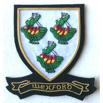 HAND EMBROIDERED IRISH COUNTY WEXFORD - COLLECTORS HERITAGE ITEM TO BUY CP MADE