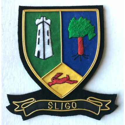 HAND EMBROIDERED IRISH COUNTY - SLIGO - COLLECTORS HERITAGE ITEM TO BUY CP MADE