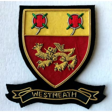 HAND EMBROIDERED IRISH COUNTY WESTMEATH COLLECTORS HERITAGE ITEM TO BUY CP MADE