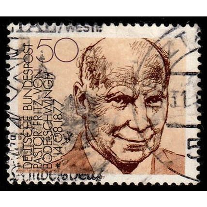 Germany 1977 Bundespost Fritz von Bodelschwingh 50Pfg Used Stamp.
