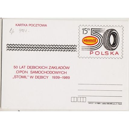 Poland. Prepaid Card. 1989 15zt 50 Lat Stomil. UnUsed