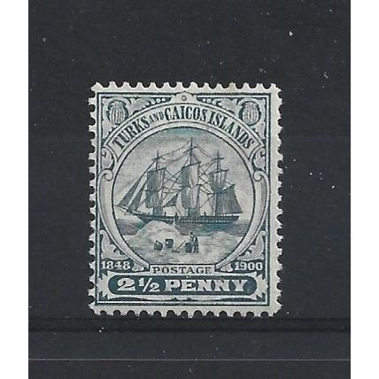 Turks&Caicos.SG104a 2 1/2d Badge of the Islands (Greyish Blue).Mntd Mint.Aug24d