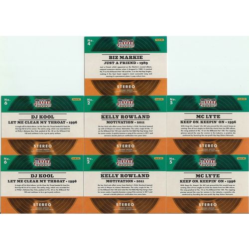 7x Silver Singles Music Inserts 2015 Panini Americana