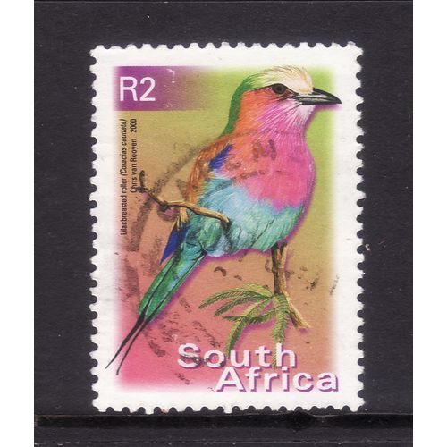 SOUTH AFRICA 2000 FLORA & FAUNA 2R LILAC BRESTED ROLLER BIRD SG1224 FINE USED
