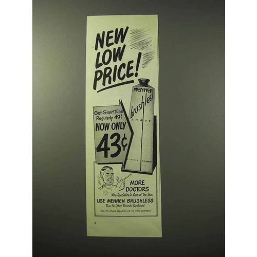 1950 Mennen Brushless Shave Cream Ad!