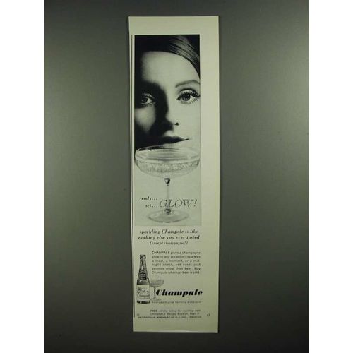 1965 Champale Malt Liquor Ad - Ready Set Glow