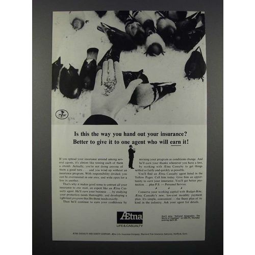 1966 Aetna Insurance Ad - Give it To One Agent