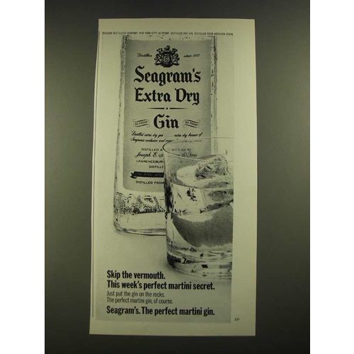 1971 Seagram's Extra Dry Gin Ad - Skip the Vermouth