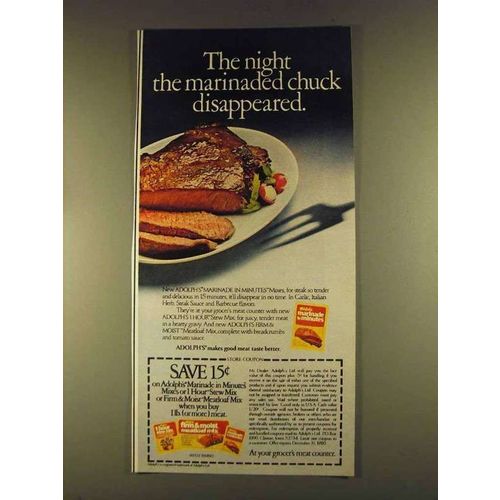 1980 Adolph's Marinade Ad - The Chuck Disappeared