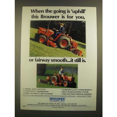 1988 Brouwer Mowers Ad - When the Going is Uphill