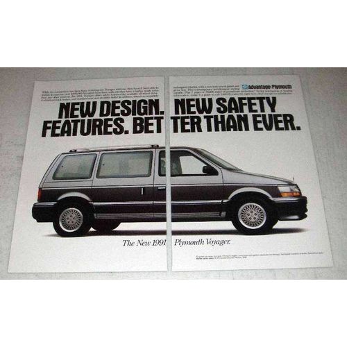 1991 Plymouth Voyager Ad - Safety Features