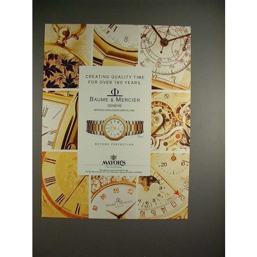 1992 Baume & Mercier Riviera Watch Ad - Quality Time!