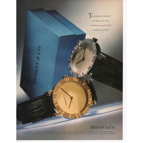 Tiffany Watch classic Full Page Print Ad September 1994