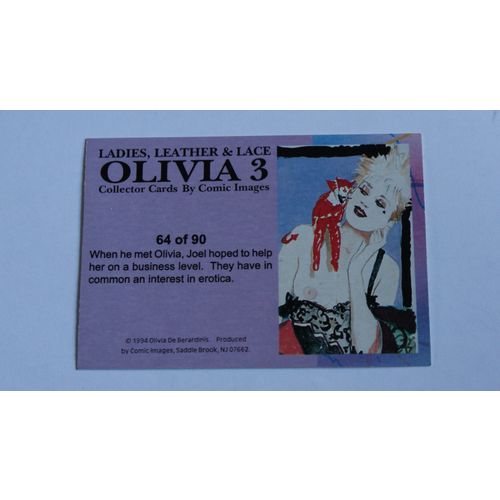 Olivia 3 Ladies, Leather & Lace Base trading card # 64 (A) 1994, Comic Images