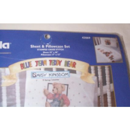 2002 Bucilla Sheet & Pillowcase Baby Bed Set - - Daisy Kingdom - - MIP