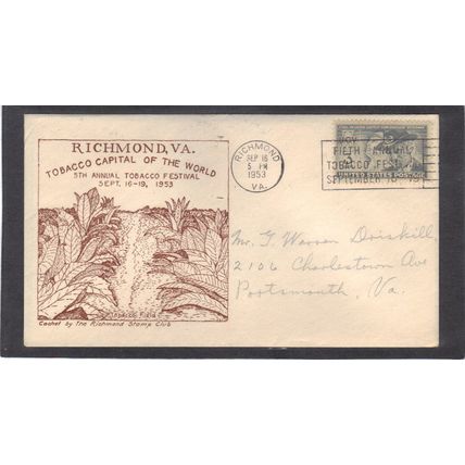 Event 5th Tobacco Festival 998 3c UZV (Cachet-Penciled/A) CV00873