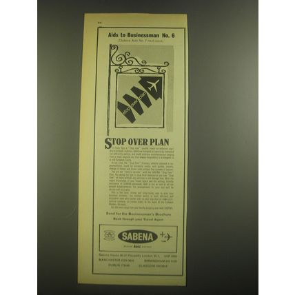 1967 Sabena Airlines Ad - Aids to Businessman No. 6