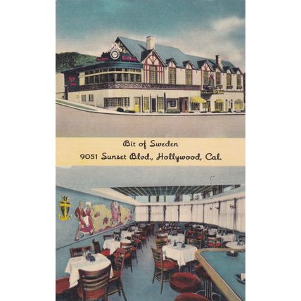 Los Angeles - Lot of 6 - Linen Era Postcards - Hollywood, Restaurants, NBC