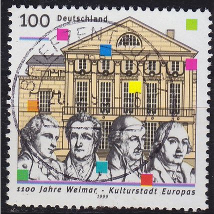 GERMANY BUND [1999] MiNr 2028 DD ( O/used ) [01] Doppeldruck schwarz