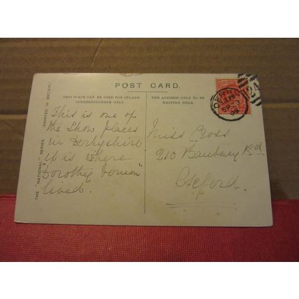THE TERRACE, HADDON HALL, Derbyshire used antique postcard 1905 pm =