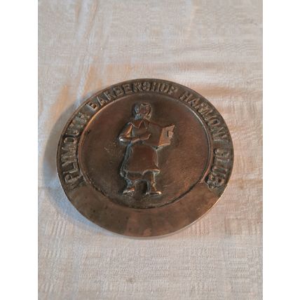 Vintage, Plymouth Barbershop Harmony Club, Solid Brass Plaques/Sign -Choir/Music