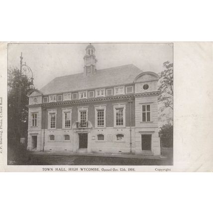 The Town Hall High Wycombe Bucks in 1904 Old Postcard