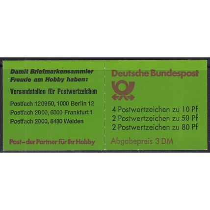 Germany 1980 SG SB73 Variant UMM Booklet (B-046 03)