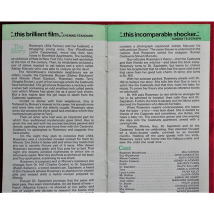 ROSEMARY'S BABY (1973) vintage pressbook ***Mia Farrow, John Cassavetes***