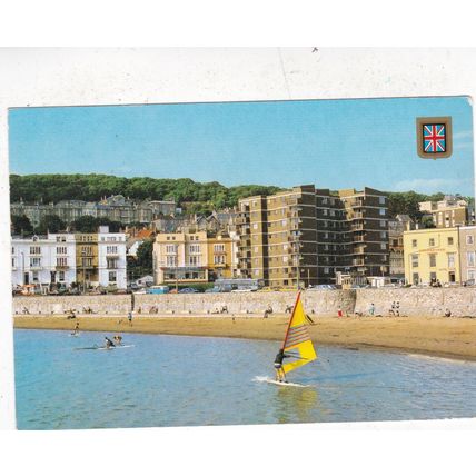Marine Lake Weston Super Mare Somerset Postcard posted 1995 crease