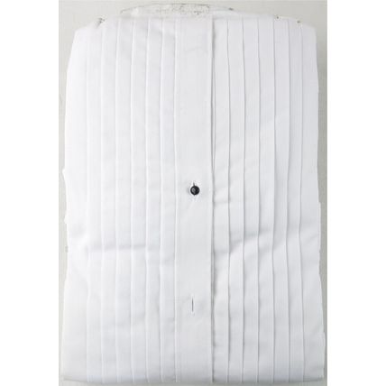 NEW Men's Wing Collar Tuxedo Shirt + Bow Tie, French Cuffs, 19-19.5 (34/35)