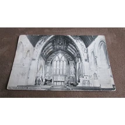 1907 fr Postcard - St Peters church interior - Broadstairs, Kent