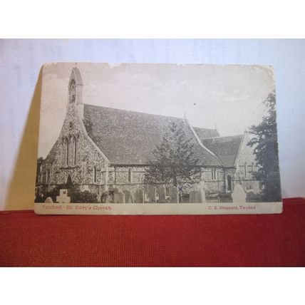 ST. MARY'S CHURCH, TWYFORD, BERKSHIRE used antique postcard 1908 pm =