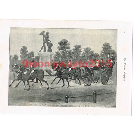 Queen & Prince Albert in Hyde Park, London, Book Illustration (Print), 1895