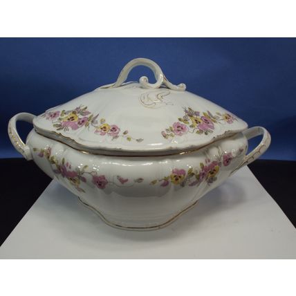 SOUP TUREEN Vegetable Bowl Covered Haviland Limoges Offner New Orleans Austria