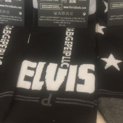 NEW 3 Pairs Elvis Men's Low Cut One Size Black Socks