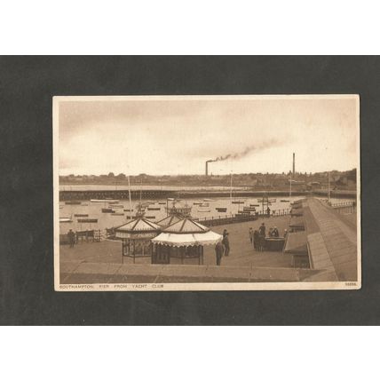 Postcard Hampshire Southampton Pier from the Yacht club