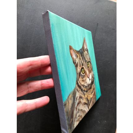 Cat Oil Painting Original Pet Painting