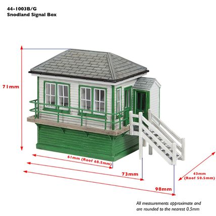 Bachmann Scenecraft 44-1003G Snodland Signal Box Green OO Gauge - NEW