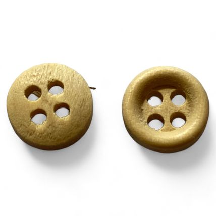 9mm Natural Round Wooden Buttons 4-holes Baby Sewing Scrapbooking Crafts