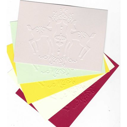 A6 Embossed Paper. 10 Sheets. Deer. Cardmaking Scrapbooking Crafts