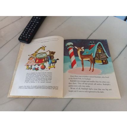 Old Little Golden Book Walt Disney Rudolph The Red Nose Reindeer G Edition 1963