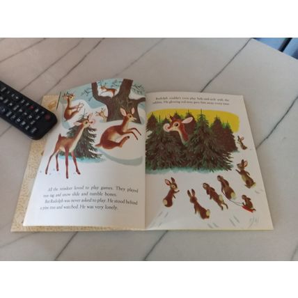 Old Little Golden Book Walt Disney Rudolph The Red Nose Reindeer G Edition 1963