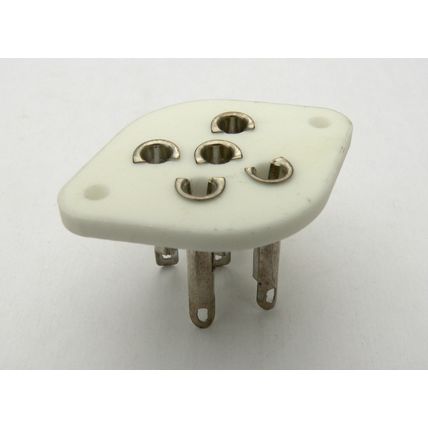 B4 B5 ceramic 4 or 5 pin Socket for Vintage Valve Amplifiers & Radios PM Mullard