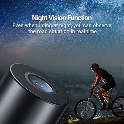 FEISIKE Handlebar Bike Mirror, Bicycle Rear View Camera with 4.3'' HD Night Visi