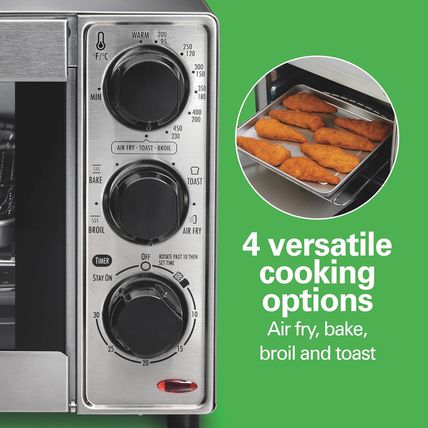 Hamilton Beach Sure-Crisp Air Fryer Toaster Oven Combo, Fits 9” Pizza, 4 Slice C